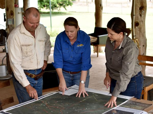 Photo caption-Property mapping with graziers Jo and David Murphy (Clothes Peg Station) Photo credit-NQ Dry Tropics.jpg